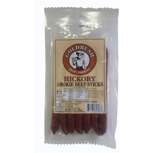 71898 Gold Rush Jerky Hickory 7 Oz. Beef Sticks 12-Ct Case