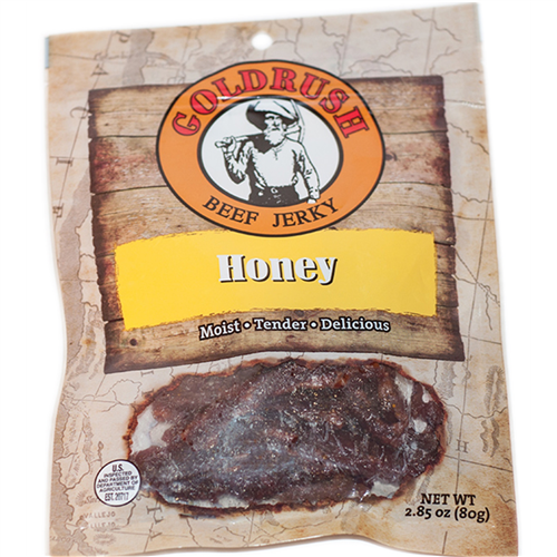 72126 Gold Rush Jerky Honey 2.85 Oz. Goldrush Beef Jerky