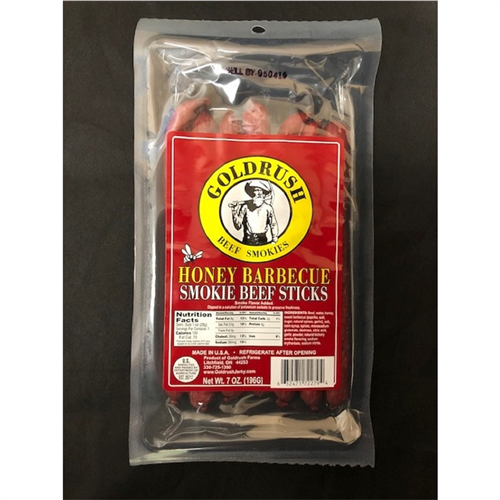 72279 Gold Rush Jerky Honey Bbq 7 Oz. Beef Sticks 12-Ct Case