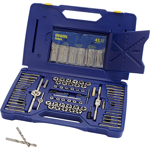 26377DC Hanson Irwin 117 Piece Machine Screw/Fractional/Metric Tap And Hex Die Set