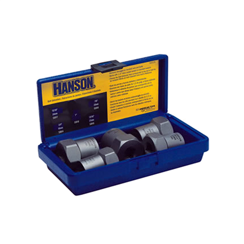 54125 Hanson Bolt Extractor Set 5Pc 3/4"-1" W1/2" Drive