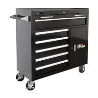 BK04041062 Homak Manufacturing 41 In. H2Pro Series 6 Drawer Rolling Cabinet, Black