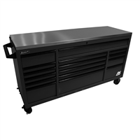 BK04072164 Homak Manufacturing 72" Rs Roller Cabinet Black Stainless Steel Top