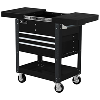 BK06043500 Homak Manufacturing 35" Pro Series 4-Drawer Slide-Top Service Cart Blk