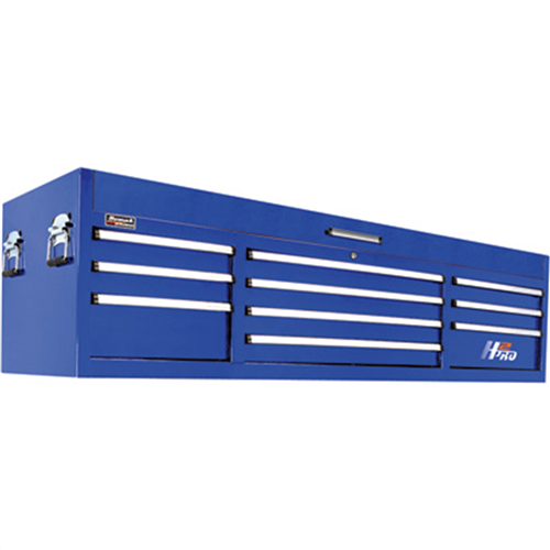 BL02010720 Homak Manufacturing H2Pro 72", 10-Drawer Top Tool Chest Ï¿½ 71 3/4"W X 21 3/4"D X 20 5/8"H, Blue