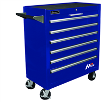 BL04036061 Homak Manufacturing H2Pro Series 36" 6-Drawer Roller Cabinet, Blue