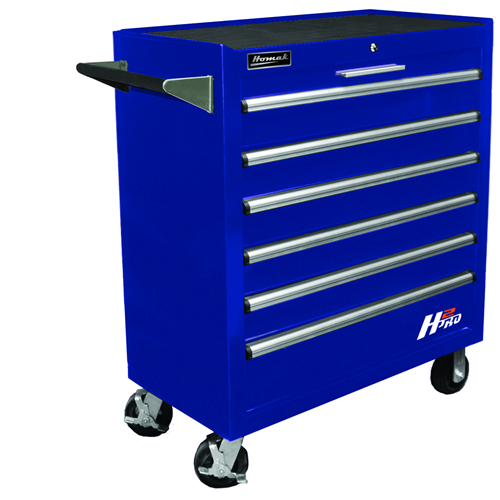 BL04036061 Homak Manufacturing H2Pro Series 36" 6-Drawer Roller Cabinet, Blue