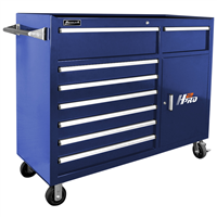 BL04056082 Homak Manufacturing 56 In. H2Pro Series 8 Drawer Rolling Cabinet, Blue