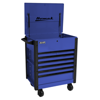 BL06035247 Homak Manufacturing 35 In. Pro Series 7-Drawer Service Cart, Blue