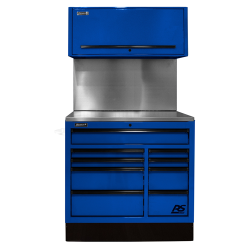 BLCTS41001 Homak Manufacturing 41 In. Centralized Tool Storage(Cts) Set Includes Roller Cabinet,Canopy,Support Beams,Base Guard, Stainless Steel Top, Leg Levelers, And Solid Back Splash