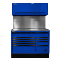 BLCTS54001 Homak Manufacturing 54 In. Cts Centralized Tool Storage With Solid Back Splash Set, Blue