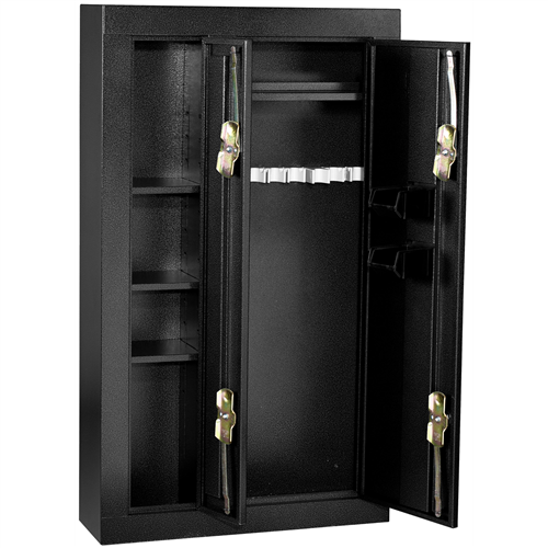 HS30136028 Homak Manufacturing 8 Gun Double Door Steel Security Cabinet / Black