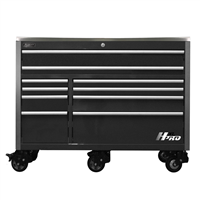 HX04060111 Homak Manufacturing 60 In. Hxl 10-Drawer Roller Cabinet - Black