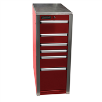 HX08015063 Homak Manufacturing Hxl 6-Drawer Side Cabinet - Red