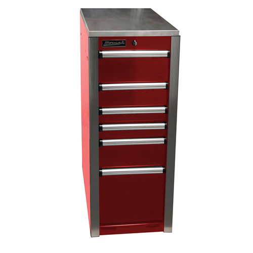 HX08015063 Homak Manufacturing Hxl 6-Drawer Side Cabinet - Red