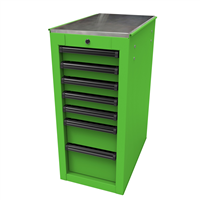 LG08014070 Homak Manufacturing Rs Pro 14-1/2 In. 7-Drawer Side Cabinet, Lime Green