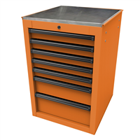 OG08022070 Homak Manufacturing Rs Pro 22 In. 7-Drawer Side Cabinet, Orange