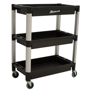 PP06032031 Homak Manufacturing Utility Cart 30 In. X 16 In. 3-Shelf Plastic