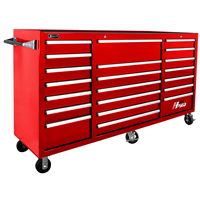 RD04021720 Homak Manufacturing 72 In. H2Pro Series 21 Drawer Rolling Cabinet, Red