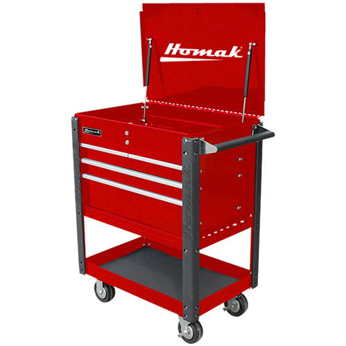 RD06032000 Homak Manufacturing 35 In. Pro Series 4 Drawer Flip Top Service Cart