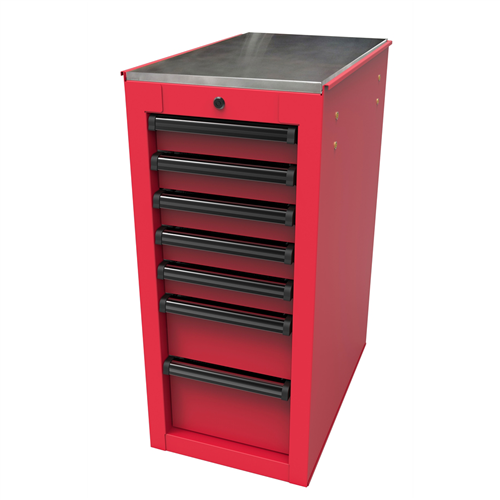 RD08014070 Homak Manufacturing Rs Pro 14-1/2 In. 7-Drawer Side Cabinet, Red