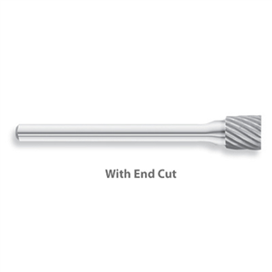 SB-51 Sb-51 Solid Carbide Burr, Cylinder Shape, Single Cut With End Cut