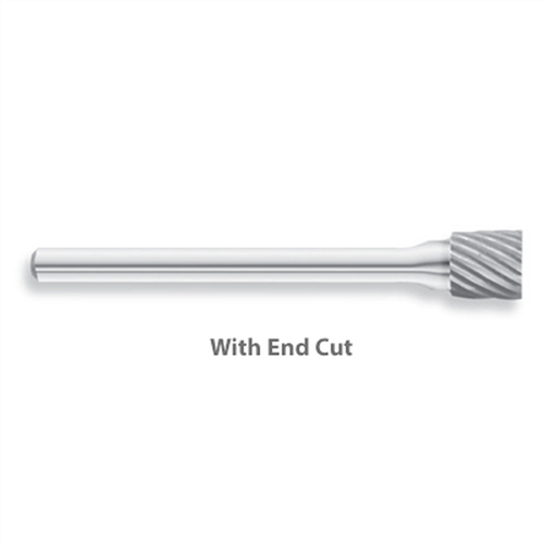 SB-51 Sb-51 Solid Carbide Burr, Cylinder Shape, Single Cut With End Cut