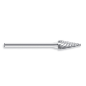 SM-51 Sm-51 Solid Carbide Burr, Pointed Cone Shape, 22 Degree Angle, Single Cut