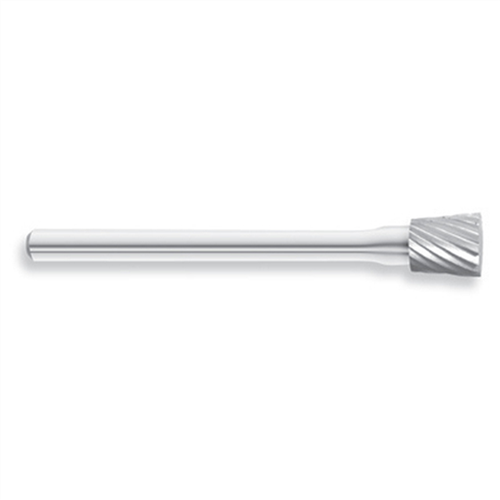 SN-51 Sn-51 Solid Carbide Burr, Inverted Cone Shape, 10 Degree Angle, Single Cut