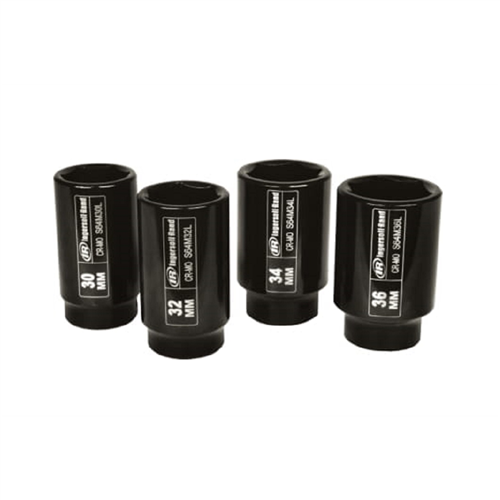 SK4M4LN Ingersoll Rand 1/2" Drive Hex Deep Metric Tire Impact Socket Set, 4-Piece