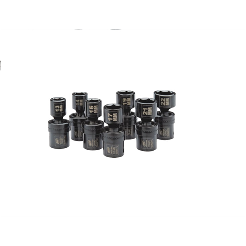 SK4M7UN Ingersoll Rand 1/2" Drive Hex Metric Universal Impact Socket Set, 7-Piece