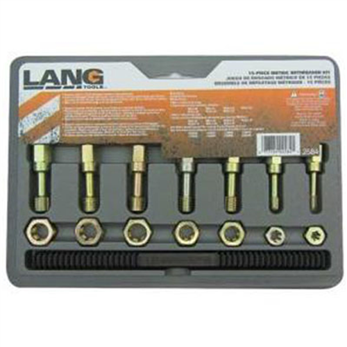 2584 Lang Tools (Kastar) 15 Pc Master Metric Rethread Kit