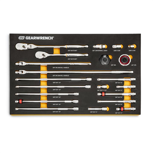 86521 Gearwrench 21 Pc. 3/8" 90-Tooth Ratchet & Drive Tool Set