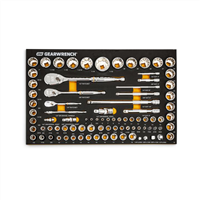 86529 Gearwrench 83 Pc. 1/4", 3/8", 1/2" 90-Tooth Sae/Metric Mechanics Tool Set With Eva Foam Tray