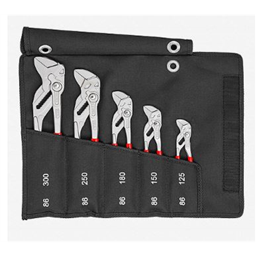 00 19 55 S4 Knipex 5 Pc. Pliers Wrench Set In A Tool Roll