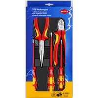 00 20 13 Knipex 5-Piece Insulated Set (2 Pliers, 3 Wera Screwdrive