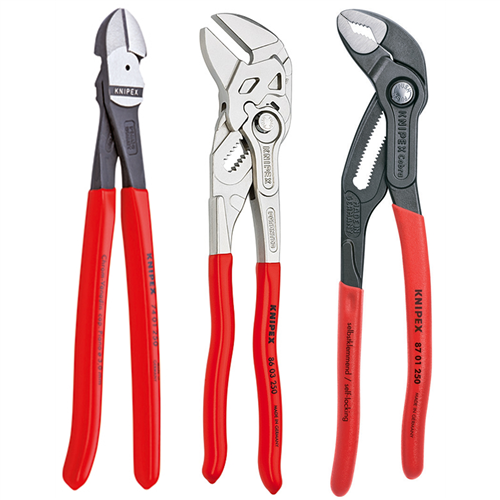 9K 00 80 117 US Knipex 3 Pc 10" Pliers Set