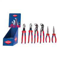 9K 00 80 120 US Knipex 6Pc 2Ea 8" Needle/10" Cutter/10" Cobra Comfort Grip Display