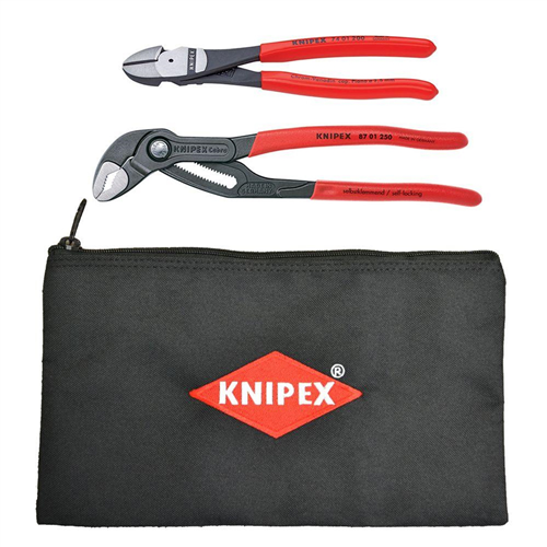 9K 00 80 124 US Knipex 8 Diagonal And 10 Cobra W/ Pouch