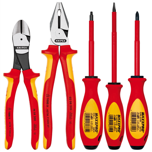 9K 98 98 21 US Knipex 5Pc Pliers/Screwdrr Tool Set-1,000V Insltd