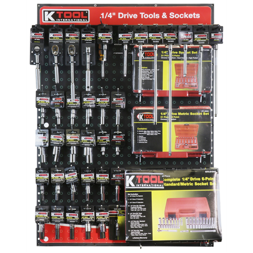 KTI-0805 K Tool International 1/4" Dr Socket & Tool Display