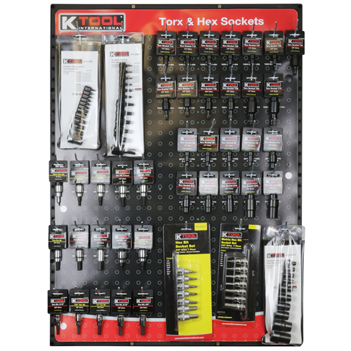 KTI-0811 K Tool International Torx & Hex Socket Bit Display