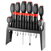 KTI11018 K Tool International 18-Piece Screwdriver Set With Vertical Holder