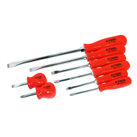 KTI-19700 K Tool International 8-Piece Screwdriver Set With Orage Square Handles