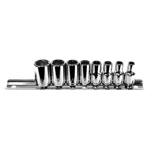 KTI-21100 K Tool International 8-Piece 1/4 " Dr 6-Pt Sae Socke