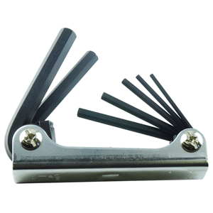 KTI-71475 K Tool International 7-Piece Folding Metric Hex Bit Set