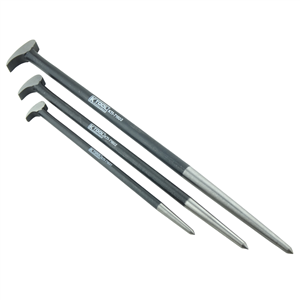 PRY/2/ST K Tool International Roll Head Ladyfoot Pry Bar Set, 3 Pc