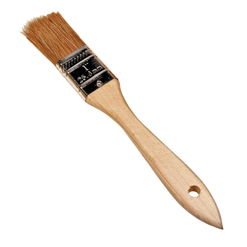 KTI-74010 K Tool International Brush Utility 1" Natural Bristles Wood Handle