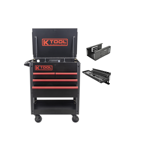 KTI75118KIT K Tool International 4-Drawer Cart W/Accessories