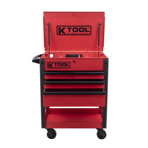 35" Premium 4 Drawer 500 lb. Service Cart (Matte Red)